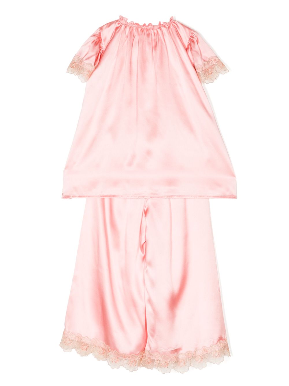 Amiki Angelina satin-finish pyjama set - Roze