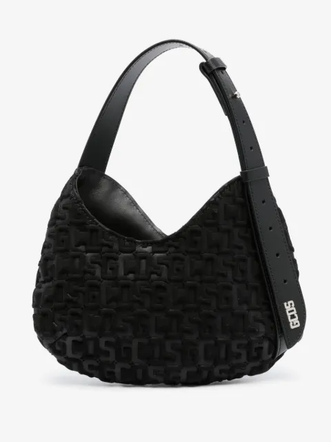 GCDS Comma monogram-embossed small shoulder bag