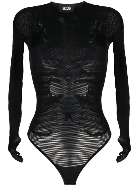 GCDS Zebra-print mesh body