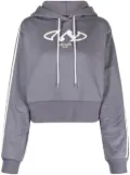 GCDS logo-print drawstring hoodie - Grey