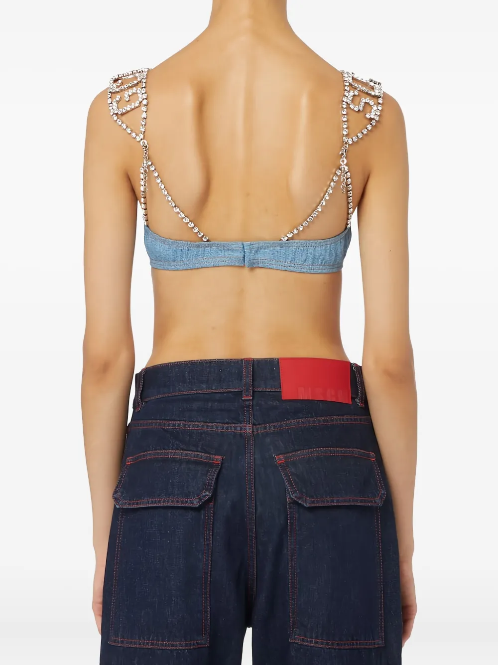 GCDS bling denim top | Vests & Tank Tops | Image 2