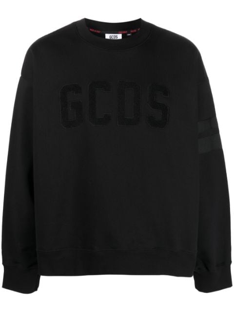 Gcds flocked-logo cotton sweatshirt