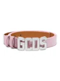 GCDS logo-buckle glitter belt - Pink