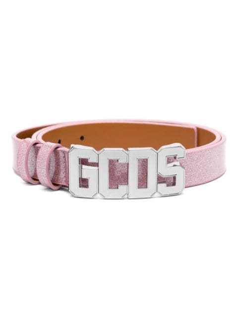 Gcds logo-buckle glitter belt
