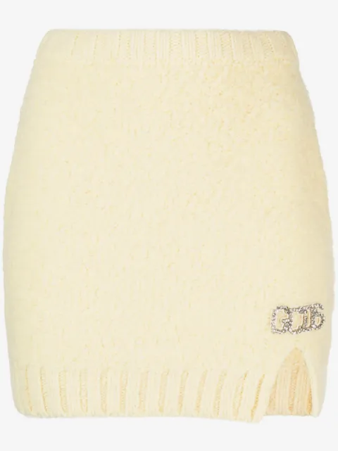 GCDS Hairy logo-plaque miniskirt