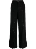 GCDS tweed tailored trousers - Black