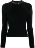 GCDS Bling rhinestone-embellished knitted top - Black