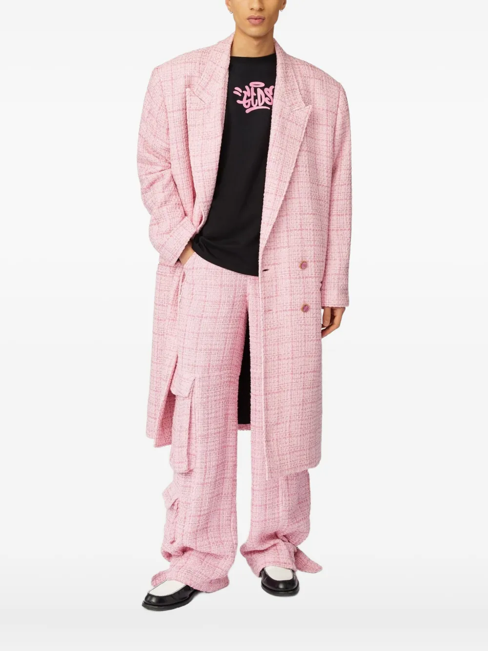 GCDS Tweed jas Roze