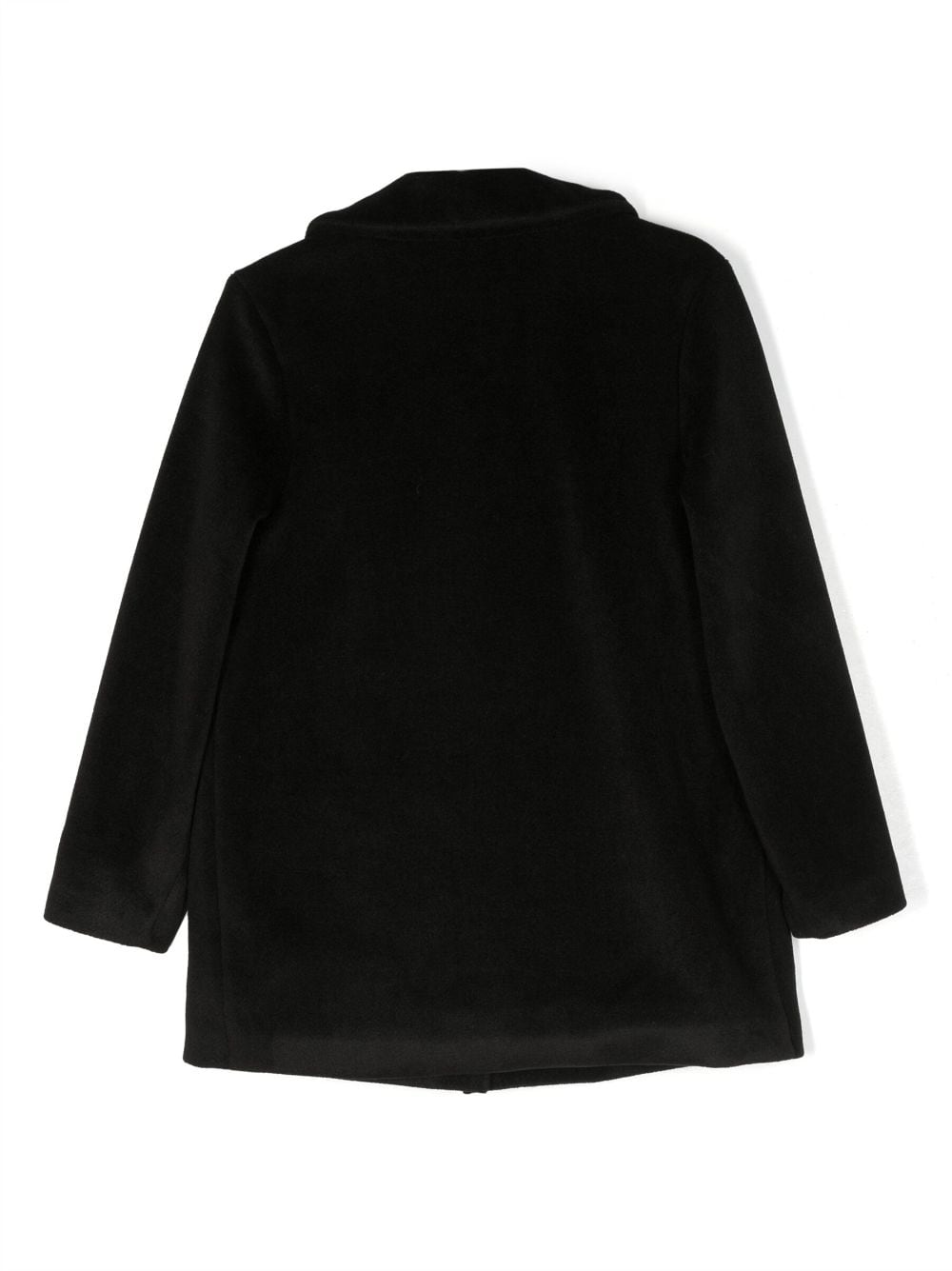 Shop Pinko Double-breasted Velvet Coat In Black