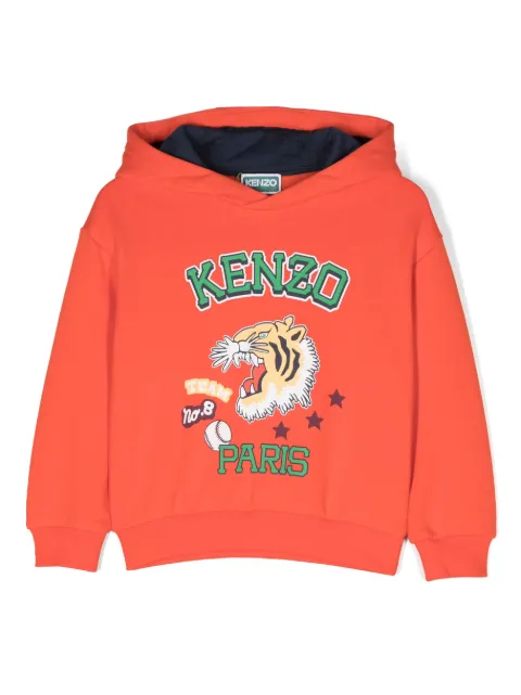 Kenzo Kids logo-print cotton hoodie