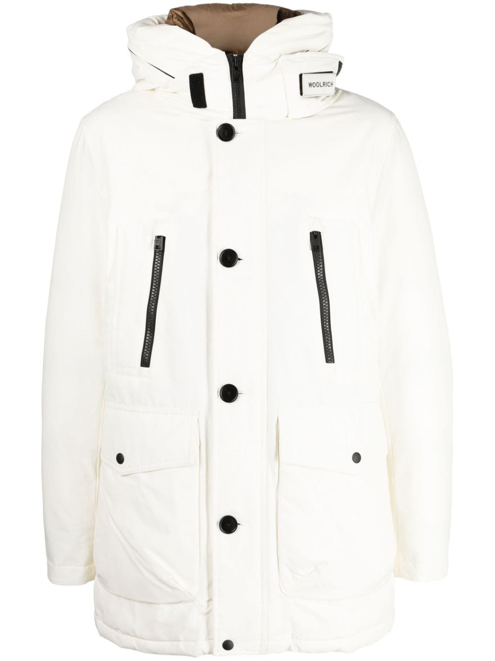 WOOLRICH FEATHER DOWN HOODED COAT