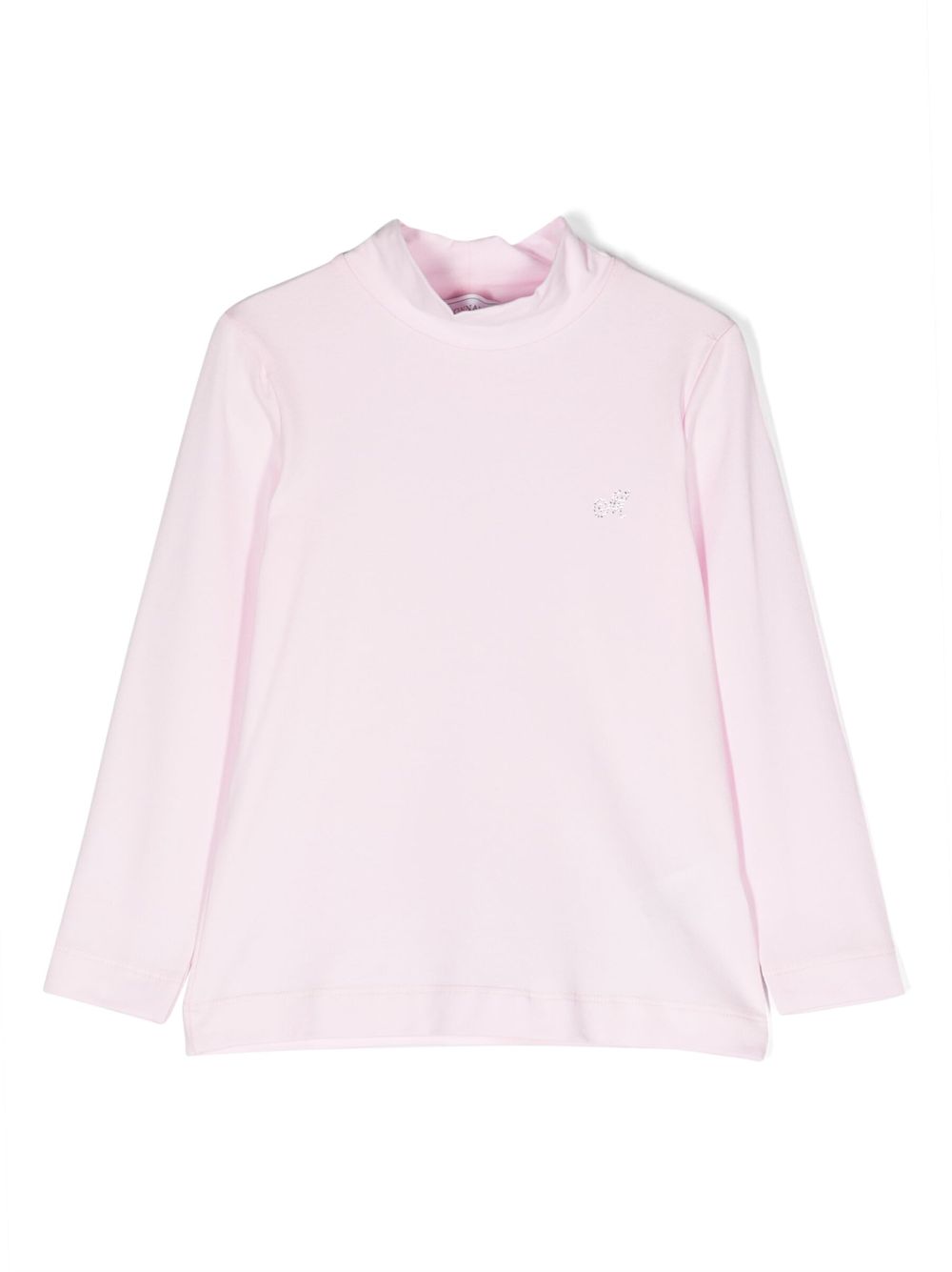 MONNALISA LOGO-EMBELLISHED HIGH-NECK TOP