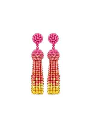 Oscar de la best sale renta tassel earrings