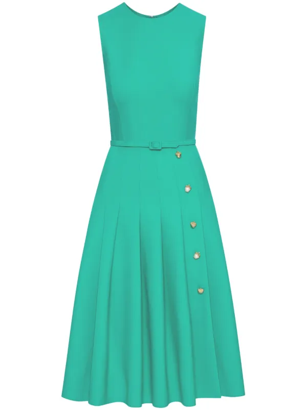 Oscar de la renta green outlet dress