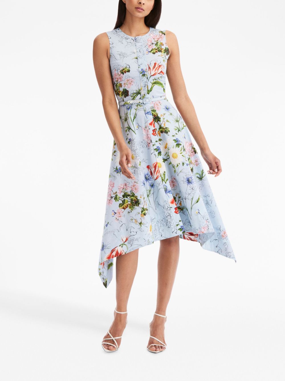 Oscar de la Renta Asymmetrische jurk - Blauw