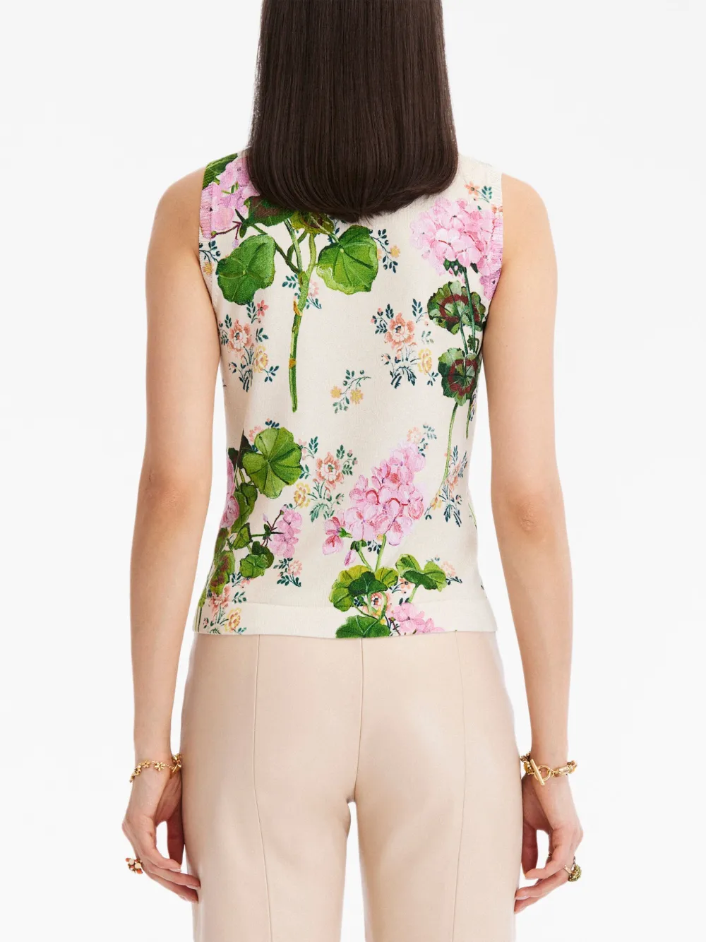 Geranium-Print Tank Top