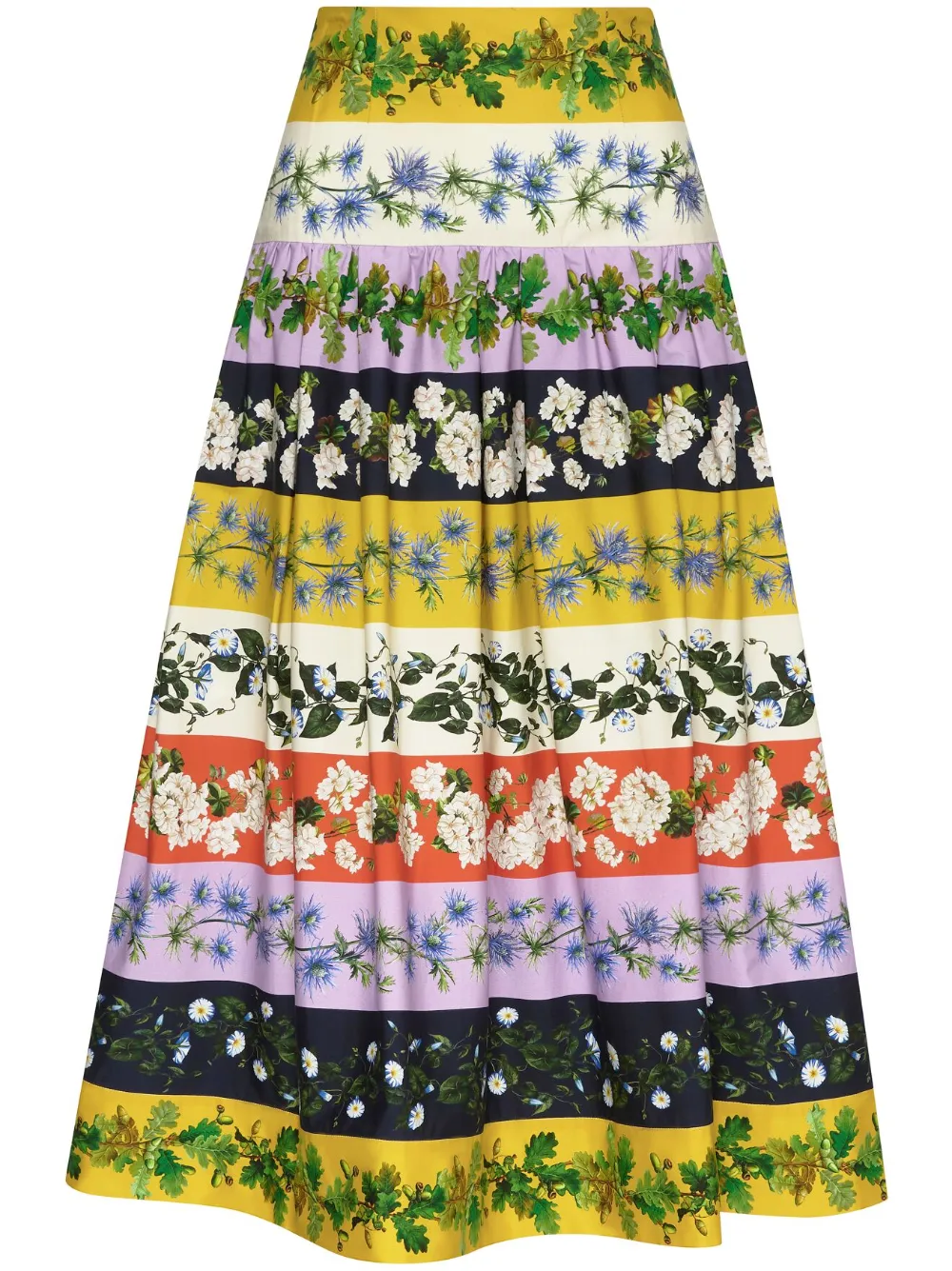 Oscar de la Renta ボタニカルプリント スカート - マルチカラー Oscar de la Renta ボタニカルプリント スカート - マルチカラー