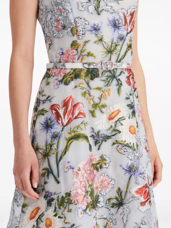 Oscar de la shop renta flower dress