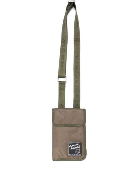 Maison Kitsuné logo-patch shoulder bag 