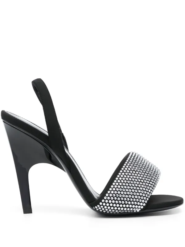 サンダル・ミュール The Attico Rem Crystal Sandals In Black Fabric The Attico Rem Crystal Sandals In Black Fabric | THE LIST