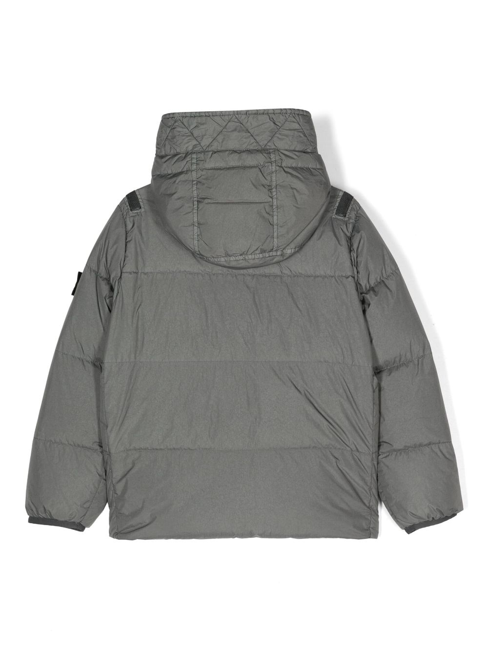 Shop Stone Island Junior Compass-logo Padded Jacket In Grey