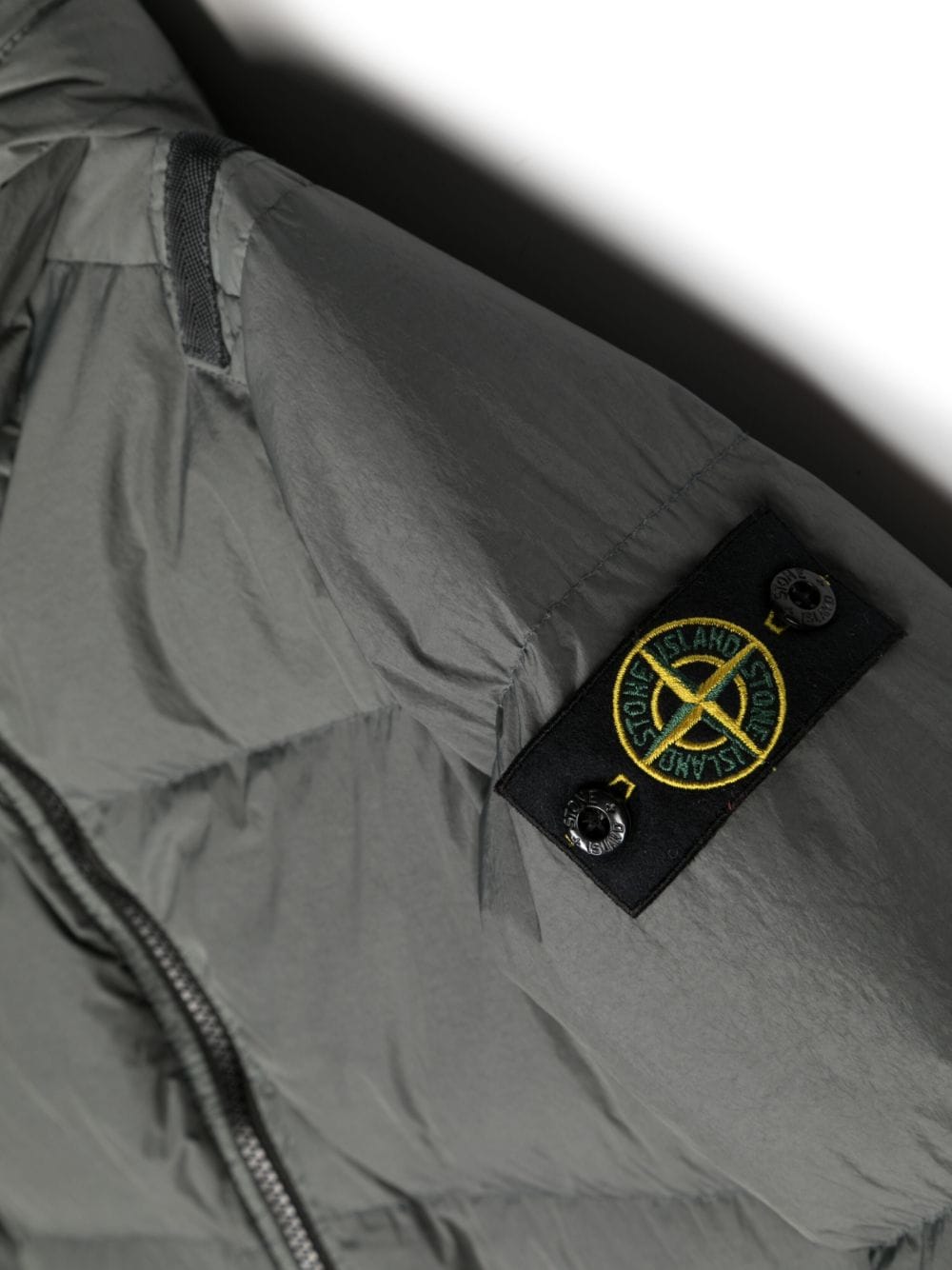 Shop Stone Island Junior Compass-logo Padded Jacket In Grey