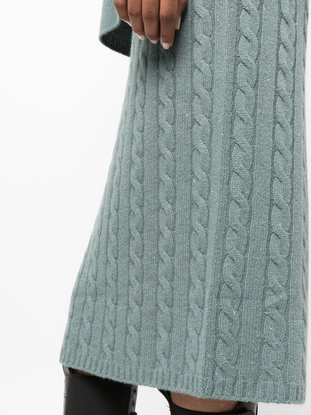 Cable-Knit Mid Skirt