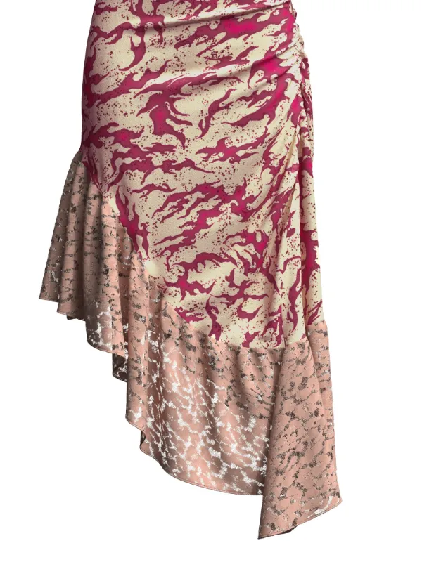 asymmetrical slip dress Asymmetrical Ruched Sleeveless Midi Dress  Victoria Lane