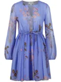 Giambattista Valli Mini Carnation Bouquets georgette silk dress - Purple