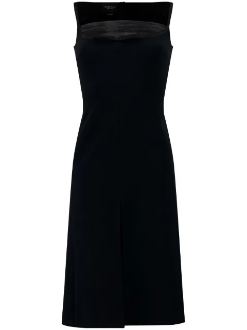 Giambattista Valli tulle-detail crepe midi dress