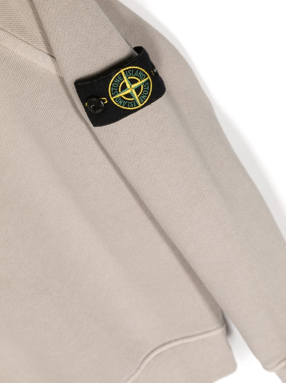 Shop Stone Island Junior Crew-neck Cotton Sweatshirt In Grey