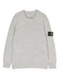 Stone Island Junior mélange crew-neck jumper - Grey
