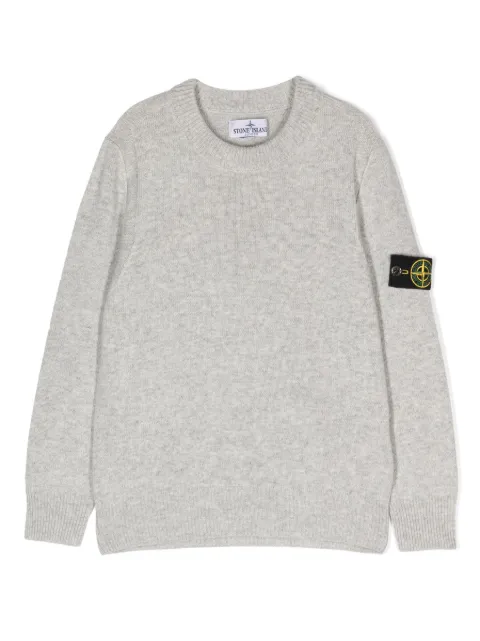 Stone Island Junior mélange crew-neck jumper