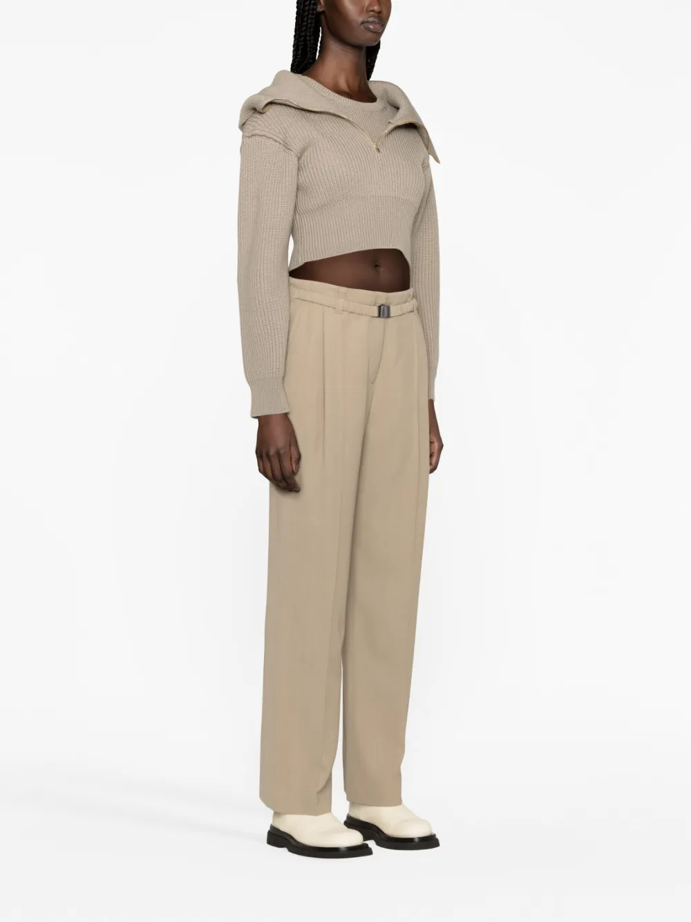 Brunello Cucinelli Broek met ceintuur Beige