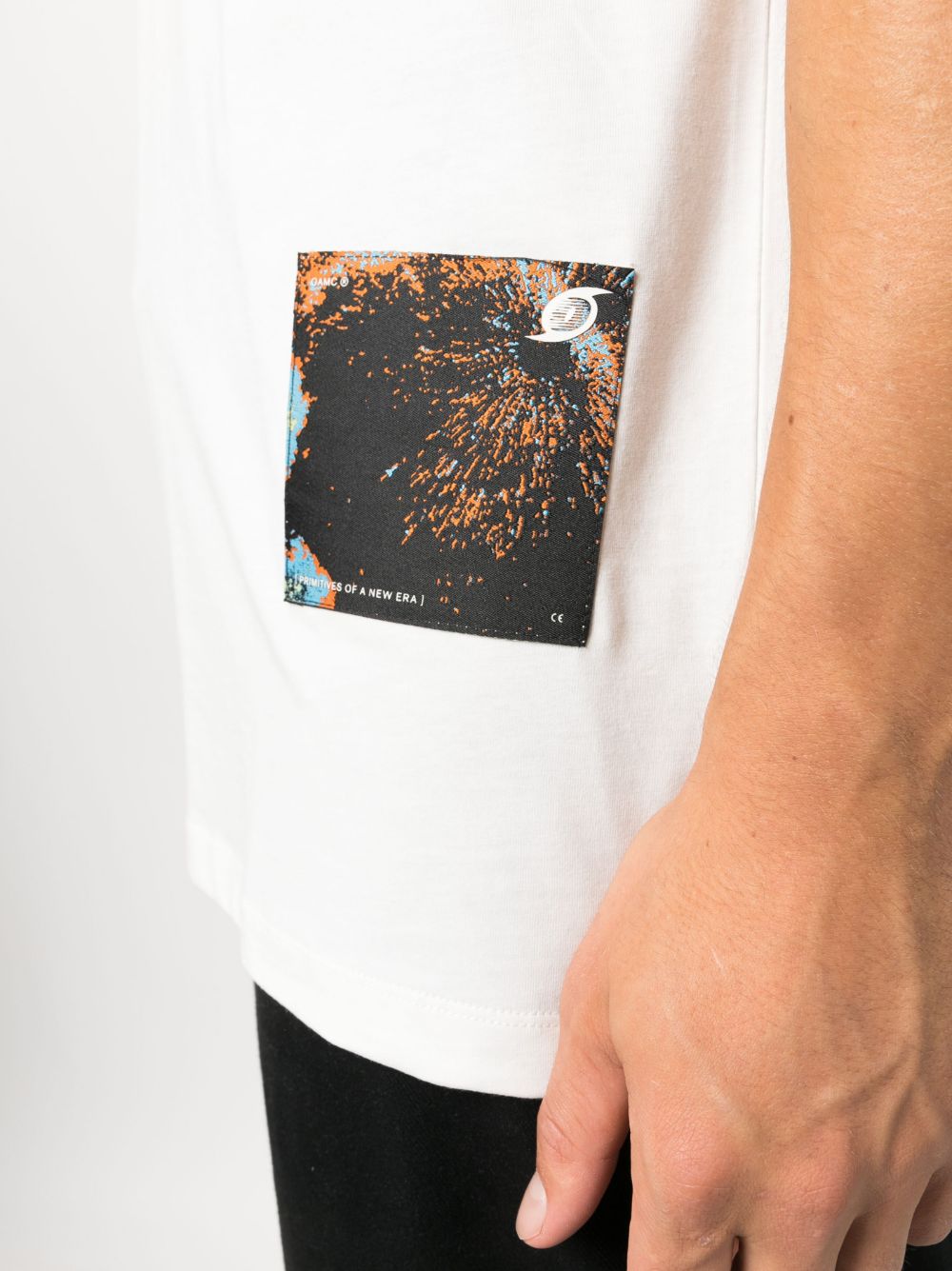 Shop Oamc Patch-detail Cotton T-shirt In White