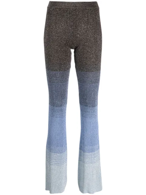GCDS degradé striped knitted trousers