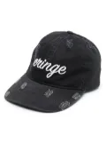 GCDS Cringe embroidered baseball hat - Black