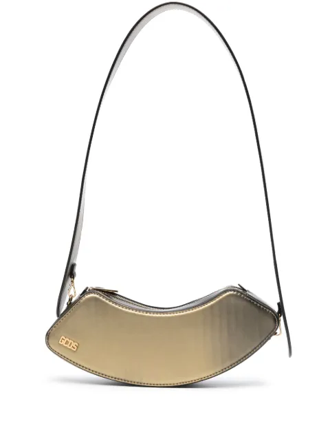 GCDS Comma holographic-effect medium shoulder bag