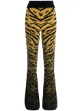 GCDS zebra-patterned jacquard trousers - Black