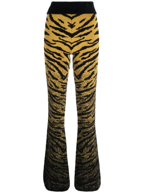 GCDS zebra-patterned jacquard trousers