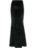 GCDS velvet maxi skirt - Black