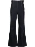 GCDS contrast-stitching high-rise flared jeans - Blue
