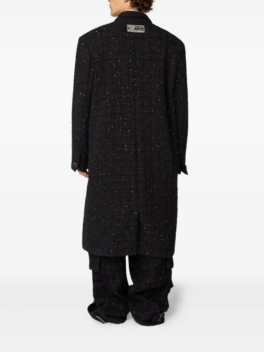 GCDS Tweed jas Zwart