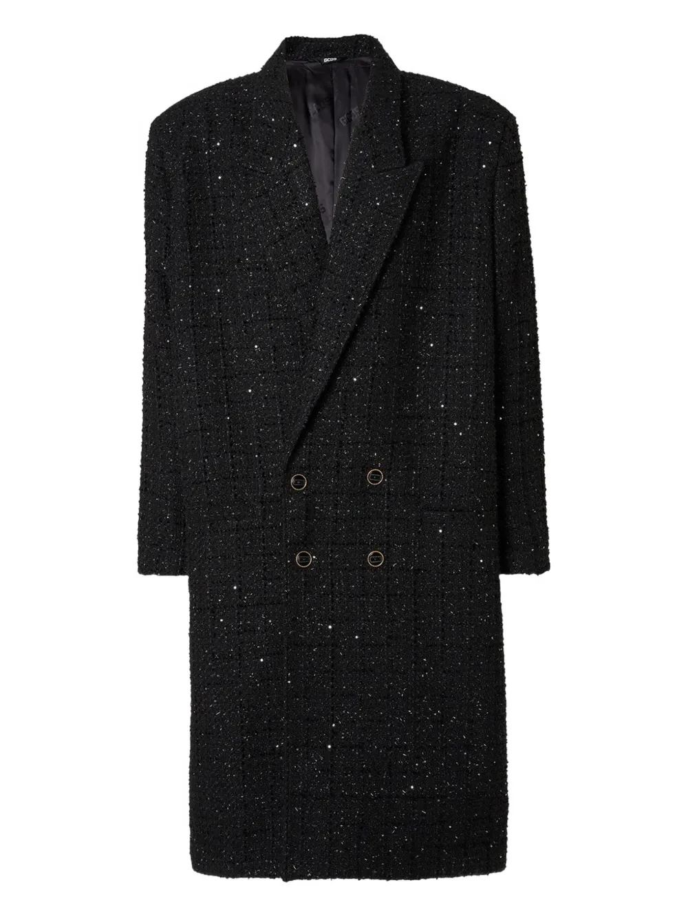 GCDS Tweed jas Zwart
