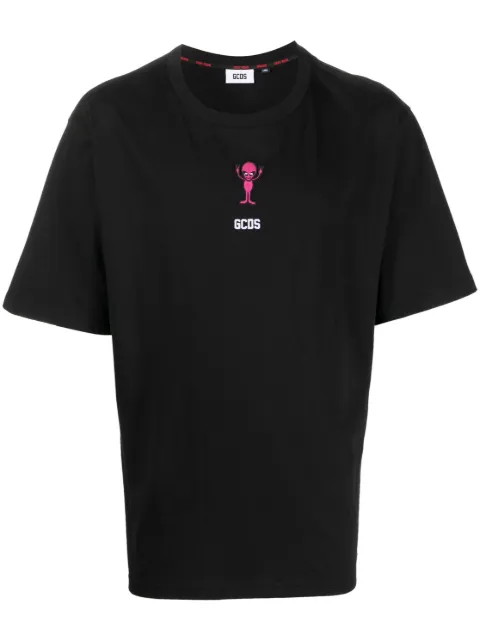 GCDS Wirdo Win logo-print cotton T-shirt