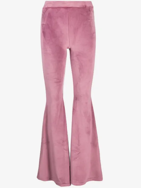 GCDS Calça flare de veludo
