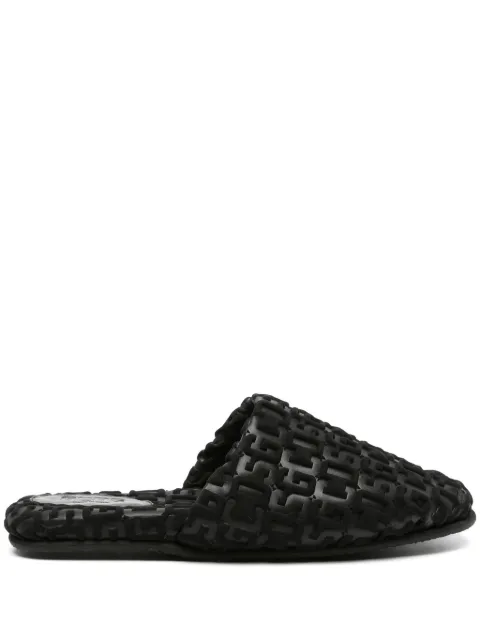 GCDS slippers con logo en relieve y monograma