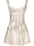 GCDS Mina Bell crystal-embellished minidress - Neutrals