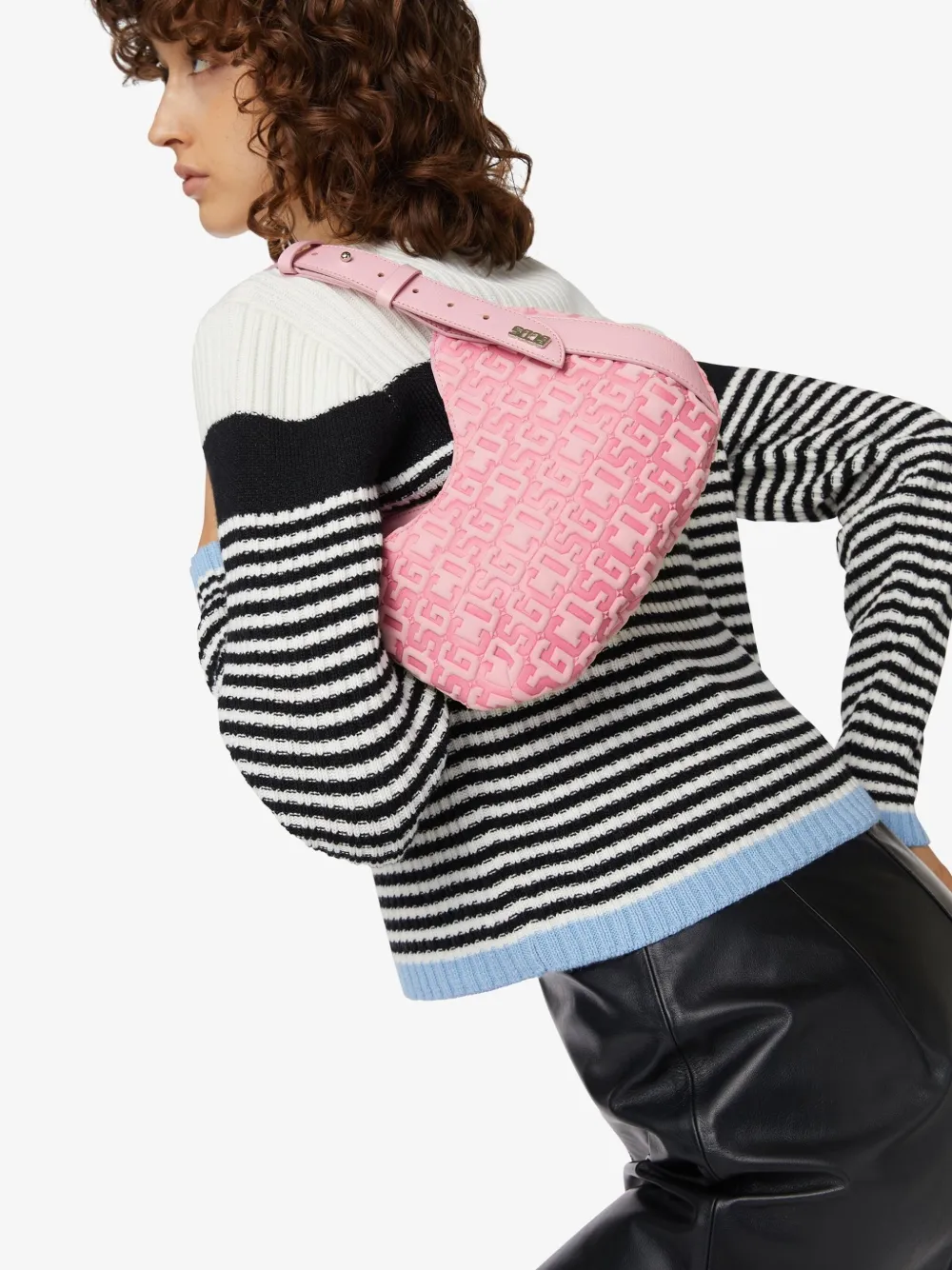 GCDS Twist kleine schoudertas Roze