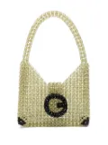 Germanier bead-embellished two-tone shoulder bag - Green